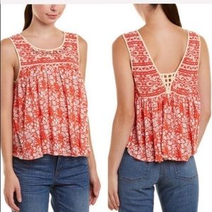 FREE PEOPLE  / Lucky Coin Linen Blend Tank Top